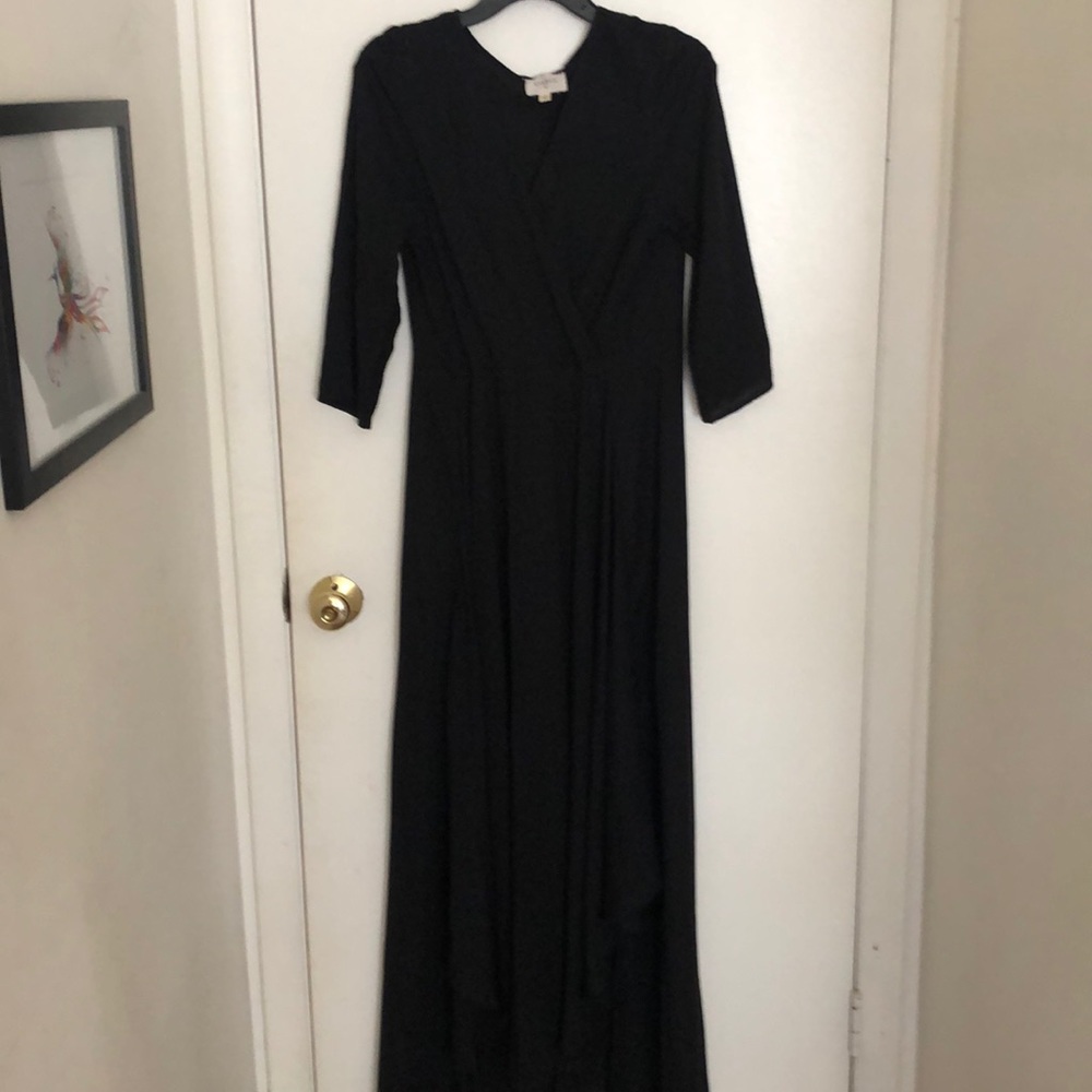 Black chiffon dress